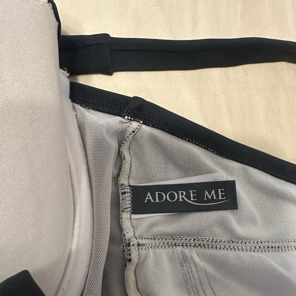 Adore Me Floral Black & Pink Swimwear Sz 38DDD - Picture 4 of 5